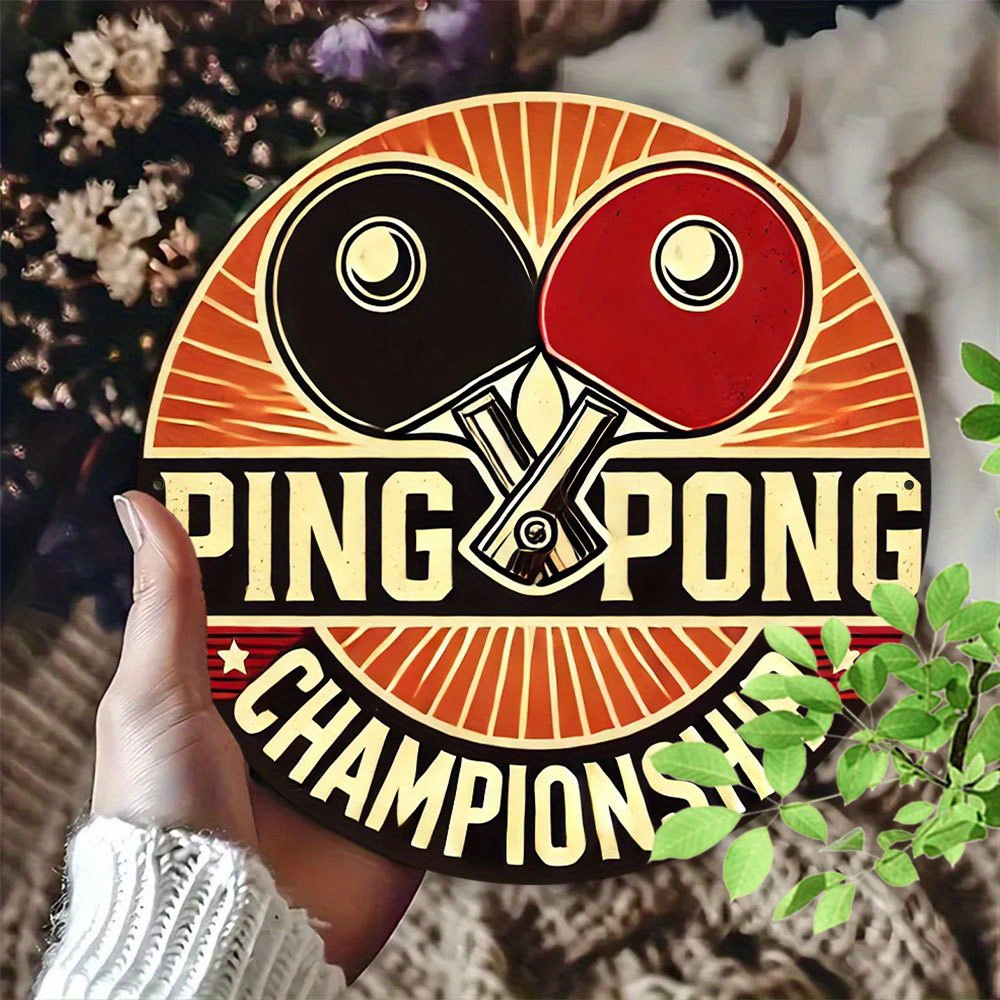 Table Tennis In Chinese - The round wooden table tennis set