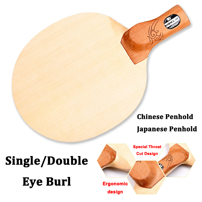 Table Tennis In Chinese - Special Throat Cut Design 1-Ply Hinoki