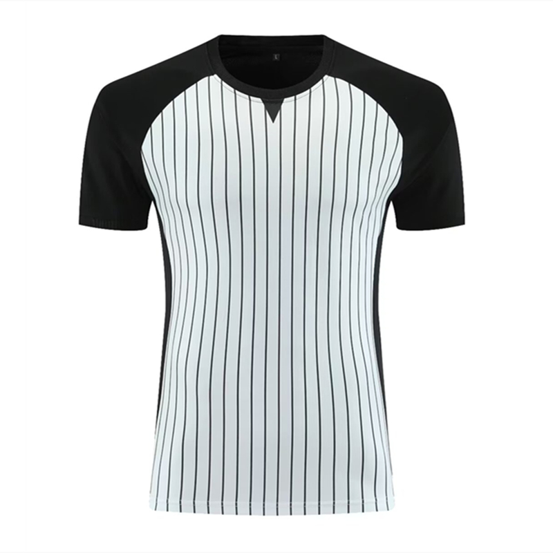 Table Tennis Umpire - Stripe Referee Basketball Jersey Blank Adult
