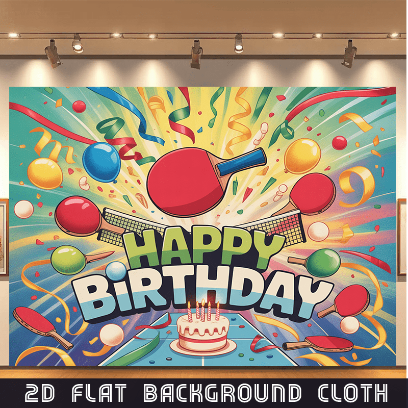 Table Tennis In Chinese - 2D plane, single-piece table tennis banner
