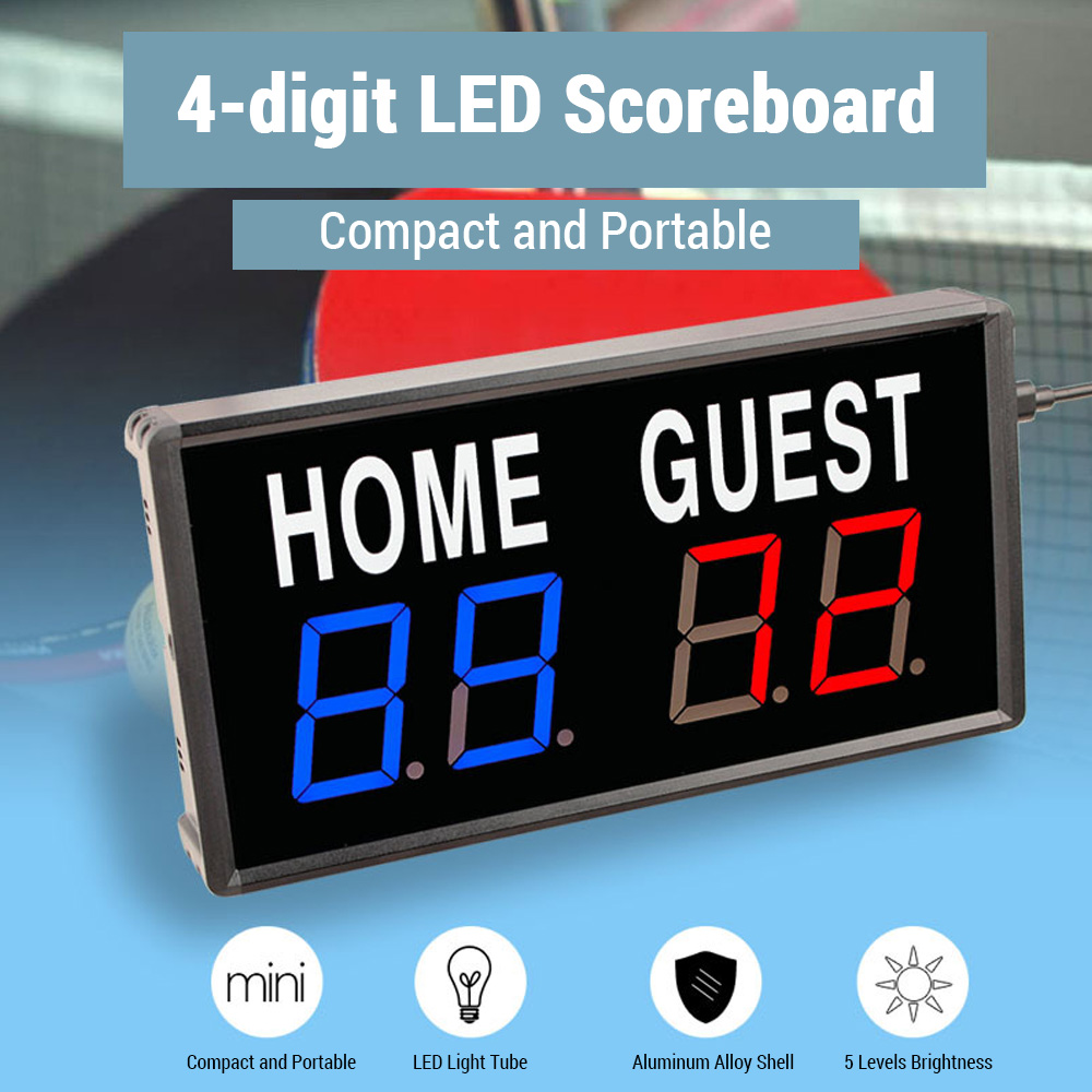 Portable 4 Digit LED Scoreboar - Table Tennis Umpire recension och pris