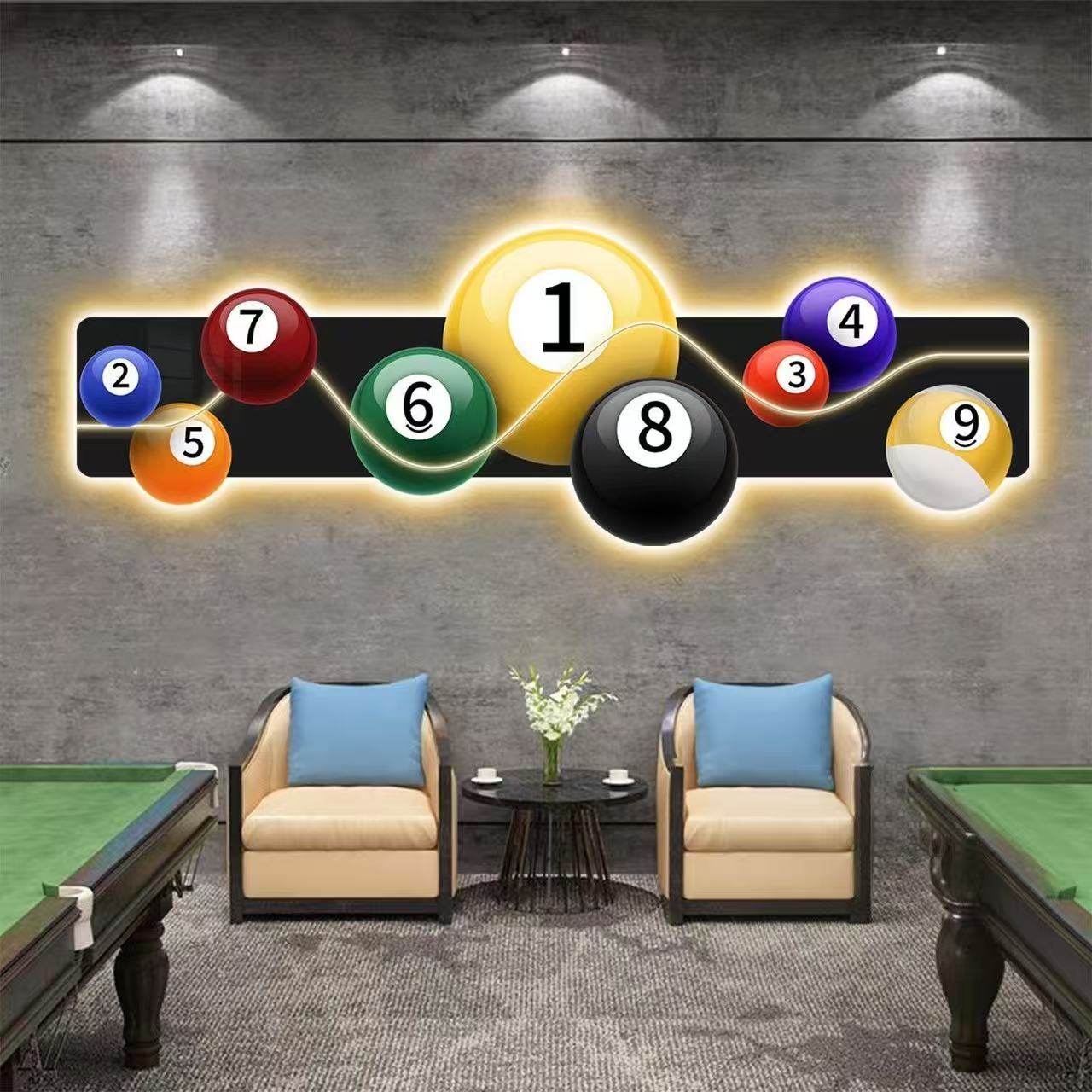 Billiards Hall Decoration Pain - Hall Table Tennis recension och pris